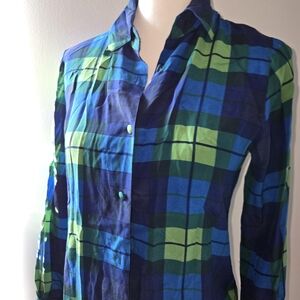 The Limited Silk Garment in Blue and Green